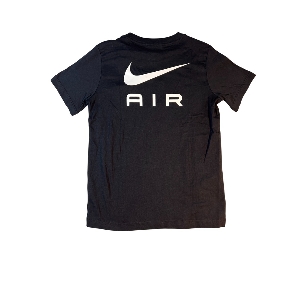 Nike Air Tee Short Sleeve Black Shirt Front Back Swoosh Logos Boys Girls Large - Picture 6 of 16